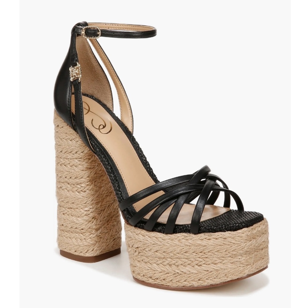 Sam Edelman Kade Ankle Strap Espadrille Heels Platform Sandals Size 8.5 NEW - Picture 3 of 16